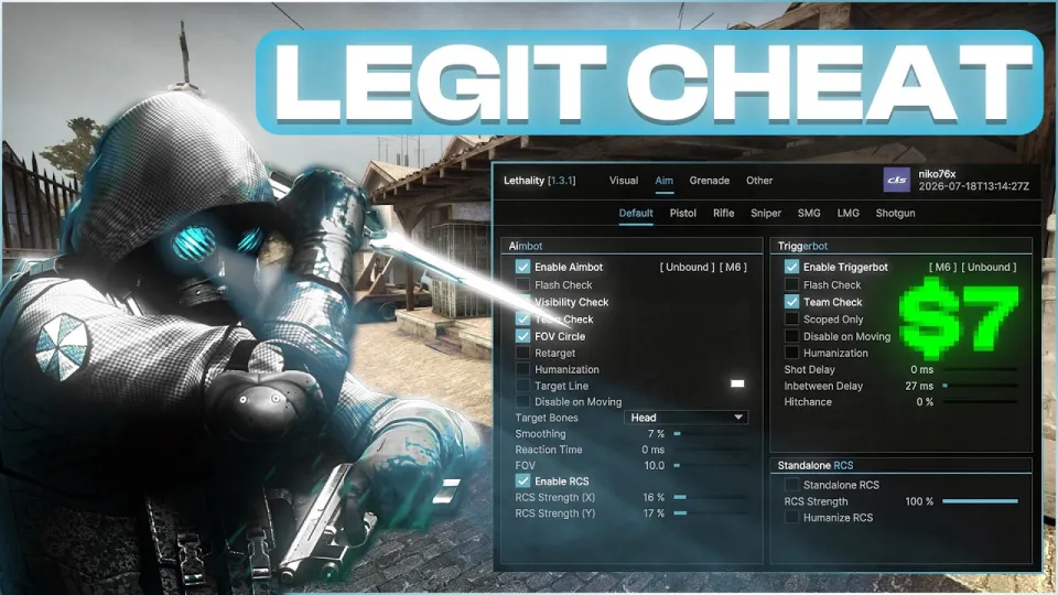 CS2 CHEATS can help you reach 30 000 Premier rating with Lethality external cheat